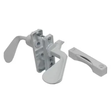 Screen Storm Door Handle Latch Lock Set 1-3/4 In. White Inswing Aluminum