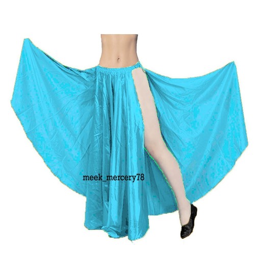 Side Cut Slit Skirt Adult Dancewear Belly Dance Satin Costumes Plus Size S2 - Picture 72 of 86