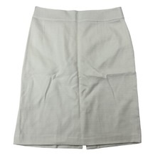 Banana Republic White Lined Straight Pencil Skirt Tweed Textured 8 100 Cotton