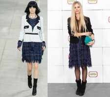 CHANEL BLUE TWEED DRESS 14S P49207V36100 NWT