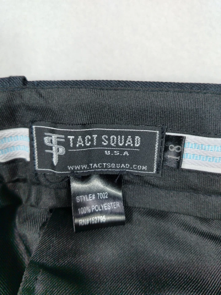 Tact Squad Trousers Men 18 Black Unhemmed Military Police Stretch Waist Security - Image 3 of 4