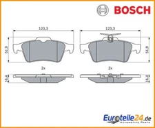 Brake pad set, disc brake Bosch 0986424999 for Peugeot