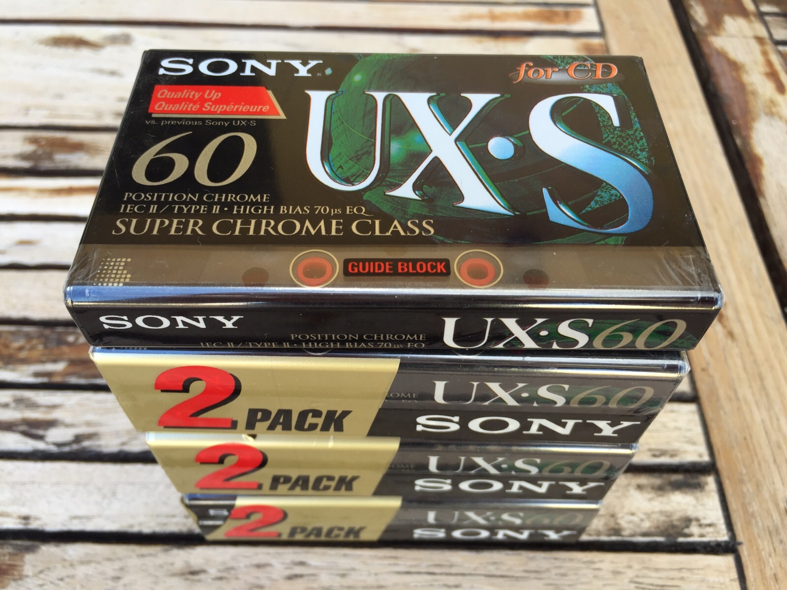 7 Cassette Sony 60 UXS Super Chrome Class Sigillate - Vintage Hi-Fi