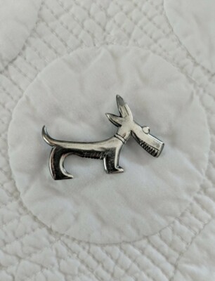 Scottie Dog Pin Sterling Silver By Safran