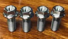 M8x20 Flange Head Titanium Bolts 6AL4V Set of 4 M8x1.25 Metric Lightweight Ti