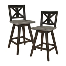 OakvillePark Roscoe Swivel Counter Height Barstool (Set of 2)