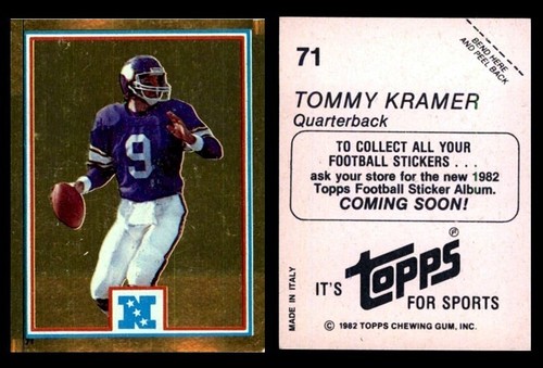 MINNESOTA VIKINGS 1982 TOPPS STICKERS-LOT OF 9-NM/MT-KRAMER, RASHAD, YARY, WHITE - Picture 11 of 11
