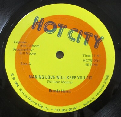 BRENDA HARRIS 12'' Making Love Will Keep You Fit/Freakin Freak MINT- Hot City d74
