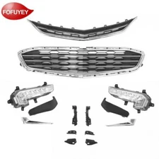 14PC For Chevy Malibu LT 2016-2018 Upper Lower Grill Fog Light Bumper Brackets