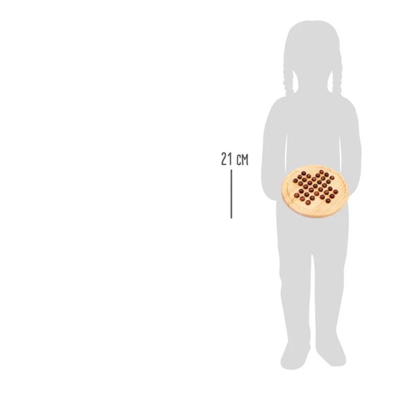 Solitär Holzkugel, 33 Kugeln, Brettspiel für 1 Spieler - Bild 2 von 3