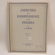Exercises for Independence of the Fingers Part 1 Songbook Philipp 1898 Schirmer