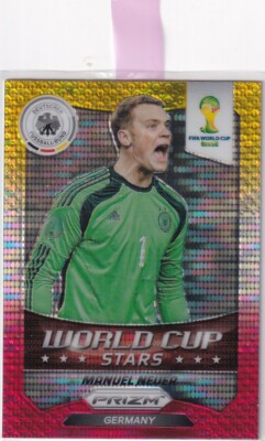 Panini Prizm World Cup 2014 Rookie Manuel Neuer Stars Yellow White Red