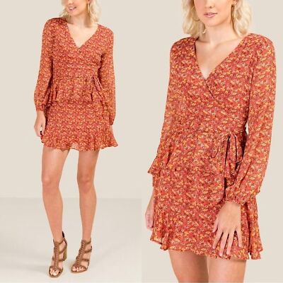 NWT Francesca s Adaline Floral Wrap Dress | Size M