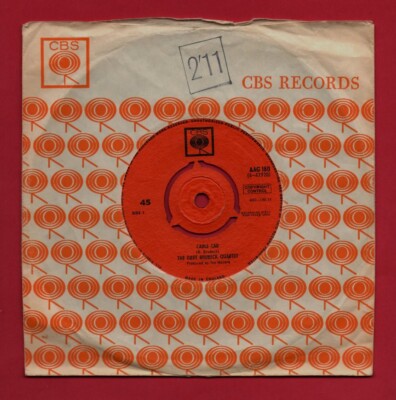 DAVE BRUBECK QUARTET - CABLE CAR / THEME FROM ELEMENTALS (1963 7'' IN CO SLEEVE)
