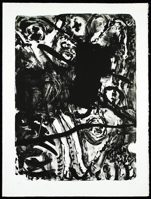 Untitled 1981 Grossformatige Lithographie Franz HITZLER (*1946 D), handsigniert - Bild 1 von 2