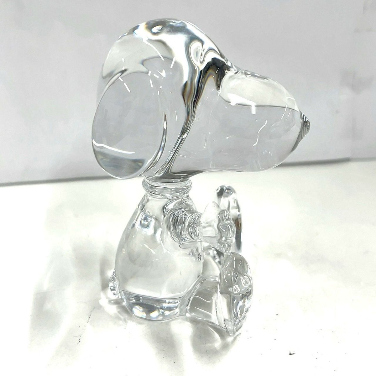 美品】Baccarat SNOOPY彫刻 Baccarat Snoopy Crystal Glass