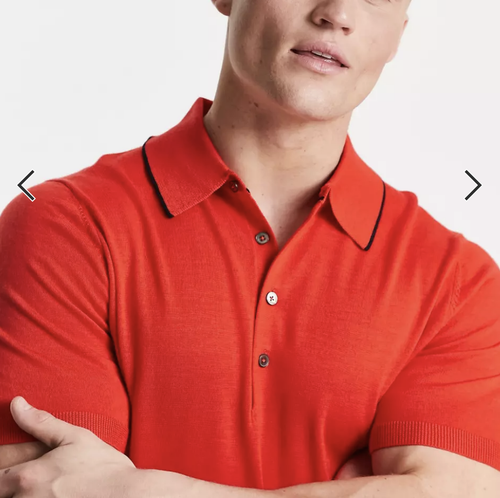 Paul Smith Bright Red Polo Shirt M 100 