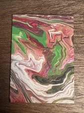 Original ACEO Chaos In Bloom Mixed Medium Acrylic On Paper Signed Artist #1848