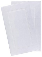 100 Cotton Bath Mats for Bathroom Floor Set Mat 2 Pack 20x34, White