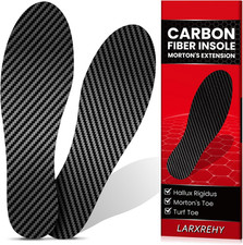1 Pair Carbon Fiber Insole for Men  Women: 1.2Mm Thick Rigid Shoe Insert Suppor