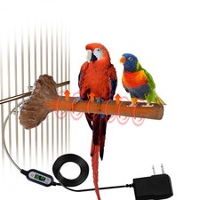 Heated Bird Perch Birdcage Heater Birds Warmer for Cage Adjustable Temperature W
