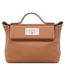 Hermes 2 Way Bag Sack Van Cattle 24 24 Mini 21 Evercolor Brown Shoulder 789417