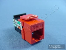 Keystone Cat 5e Orange Jack Insert Fits Leviton Quickport Category 5e MIGK52-OR