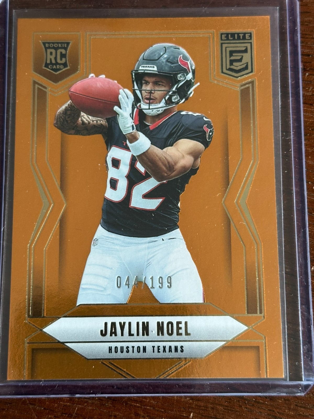 2025 Donruss Elite Jaylin Noel Houston Texans Orange Status /199 #135 RC