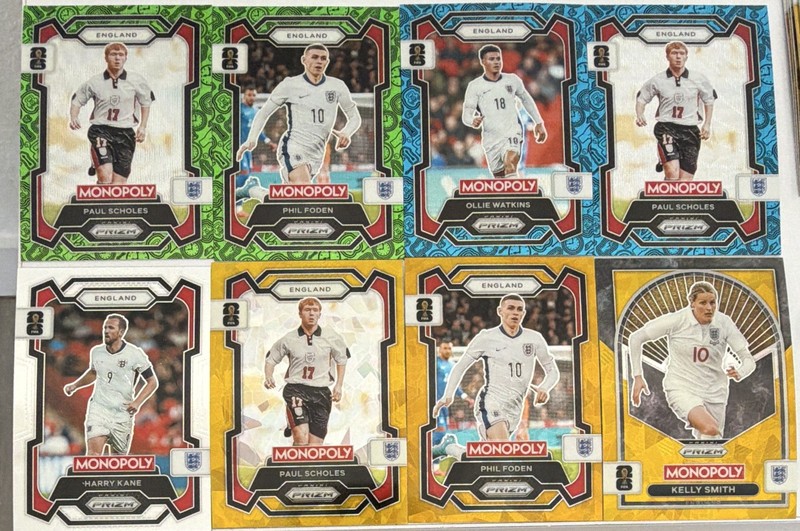 Panini Prizm Monopoly 2026 England Soccer Card Lot (8) Kane Foden Scholes🔥🔥🔥