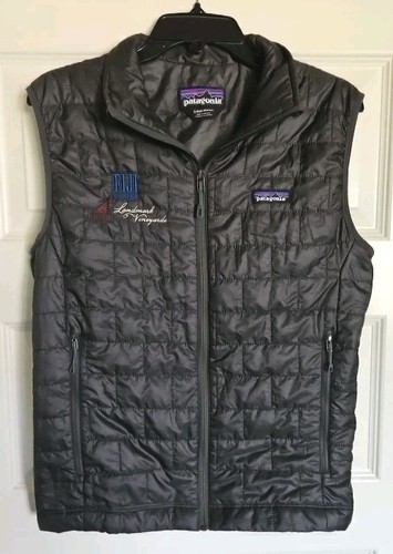 Patagonia Dark Gray Puffer Vest 2015 Mens SMALL With Embroidery Custom