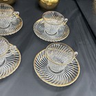 FEDERAL DEPRESSION GLASS DIANA DEMITASSE CUP AND SAUCER- SWIRL PATTERN — photo 6