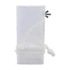 2X(Weiß Vogelfutterhaus Automatisch Papageienfutter Tränke Saatgut Futter Behälter4168