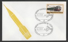 Germany 1971 Apollo 15 Space Rocket Exhibition Cover. Train Stamp Cover