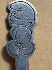 Vintage Smurf Peyo Danara Stainless Steel Child Baby Spoon 5.5" Free Shipping