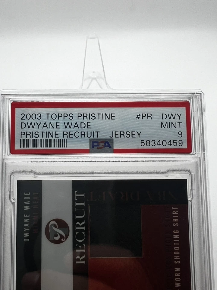 2003-04 Topps Pristine Recruit Relics Jersey Dwyane Wade RC PSA 9 - Image 2 of 3