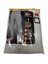 fruit of the loom 1 pair mens grey thermal pants size medium 32 34