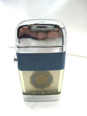 Vintage Scripto Vu Lighter Working Chrome Bottom American Legion US and Canada