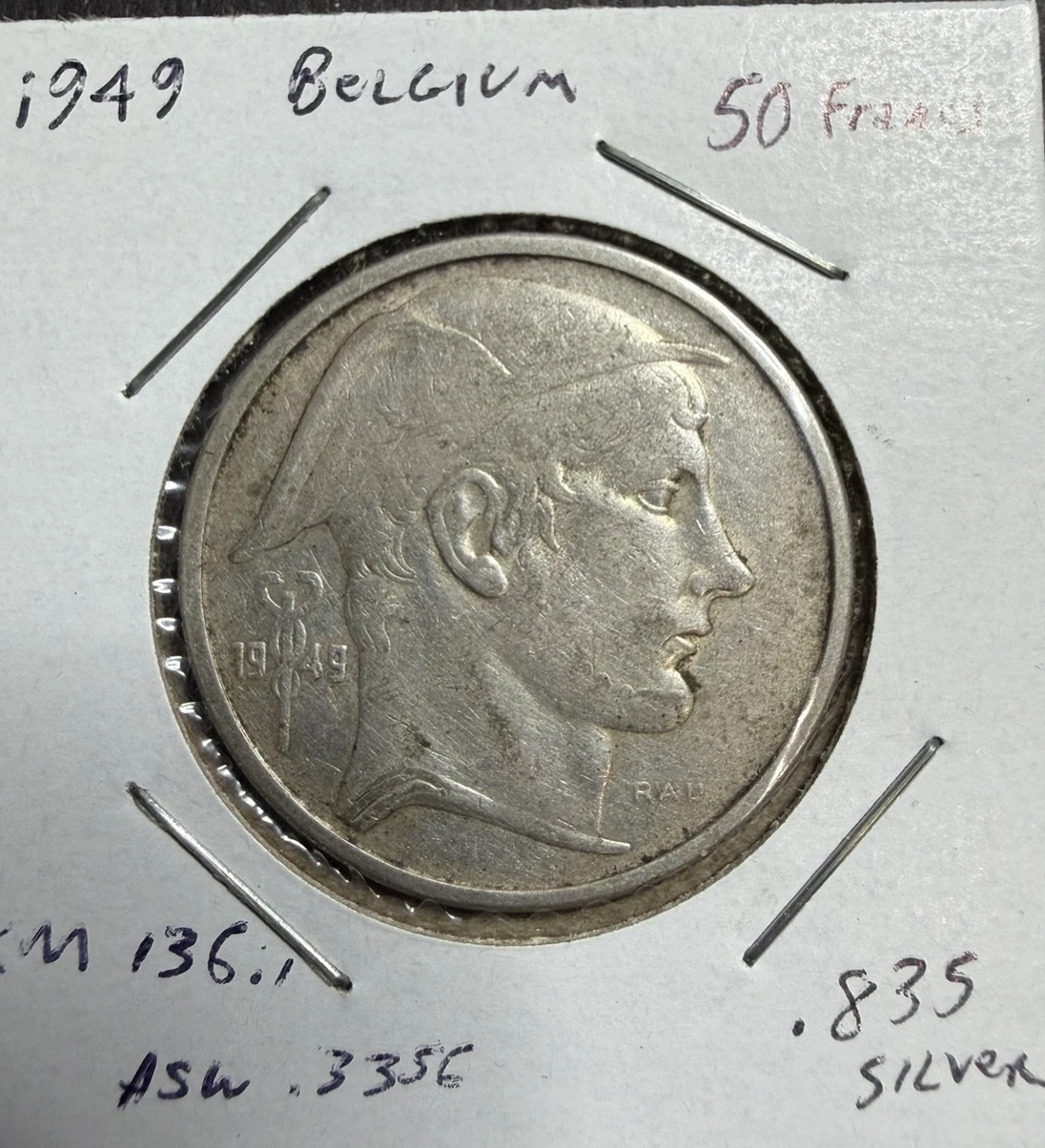 BELGIQUE 50 Francs Mercure, légende française 1949 fwo_270527 Monde