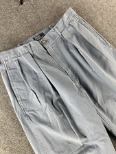 Vintage Polo Ralph Lauren Pants Mens 35x34 (34x26) Blue Pleated Made in USA