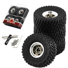 1.0 Beadlock Wheels And Tires4pcs 1.0 Crawler Tires For 124 118 Rc Scale...