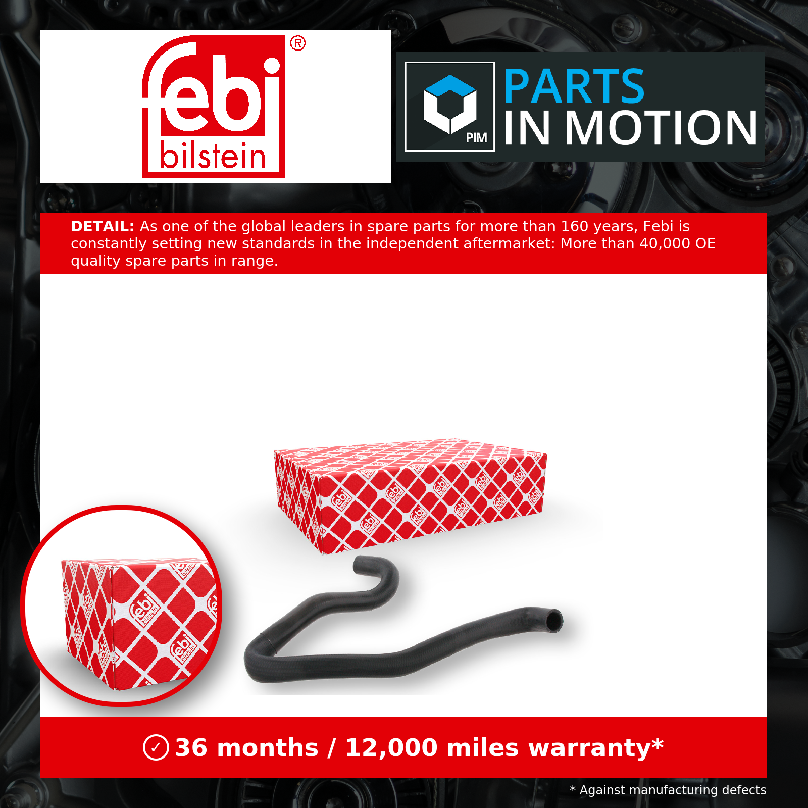 Radiator Hose fits VW TRANSPORTER Mk4 1.9D 90 to 03 Coolant 044121051F Febi New