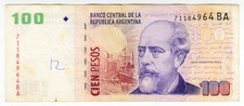 2002 Argentina 100 Pesos 71184964  Paper Banknote Money Currency