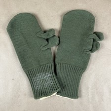 1985 Medium US Military Wool Trigger Finger Mitten Liner Gloves Pair