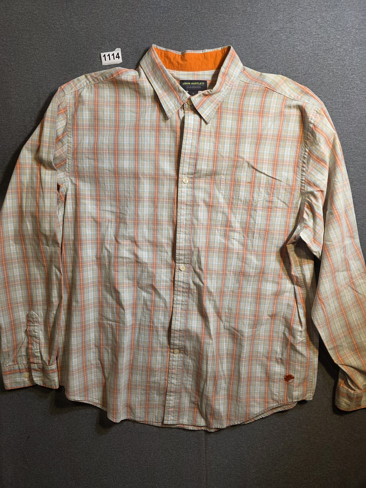 John Bartlett Consensus Plaid Button Down Shirt  … - image 1