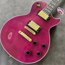 Custom Shop LP Lavender Pink Electric Guitar with Fixed & Rosewood Fretboard