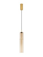 Nova Luce Pendelleuchte Sano Gold-Cognac HöHenverstellbar 3W 3000K Led