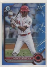 2022 Bowman Chrome Prospects Blue RayWave Refractor 5/150 Justice Thompson 6k8