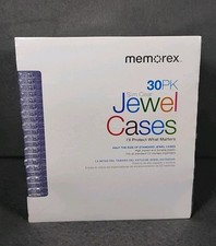 Memorex Slim Clear Jewel Cases 30pk - New Sealed