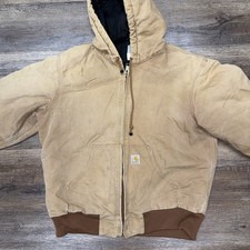 Carhartt J130 Duck Active Jacket Brown Size L/XL Quilted, Workwear