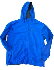 COLUMBIA Men's Rain Jacket - Blue, Light Weight Shell Size XL Premium Quality